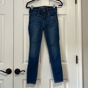 American Eagle Blue Jean Jeggings Size 4 Short